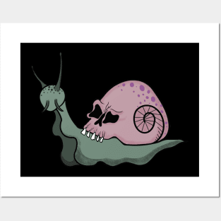 Skull snail Posters and Art